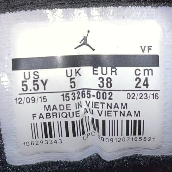 Air Jordan 12 Retro BG 'Flu Game' 2016 - LIGHTLY WORN NO BOX - Picture 6 of 7